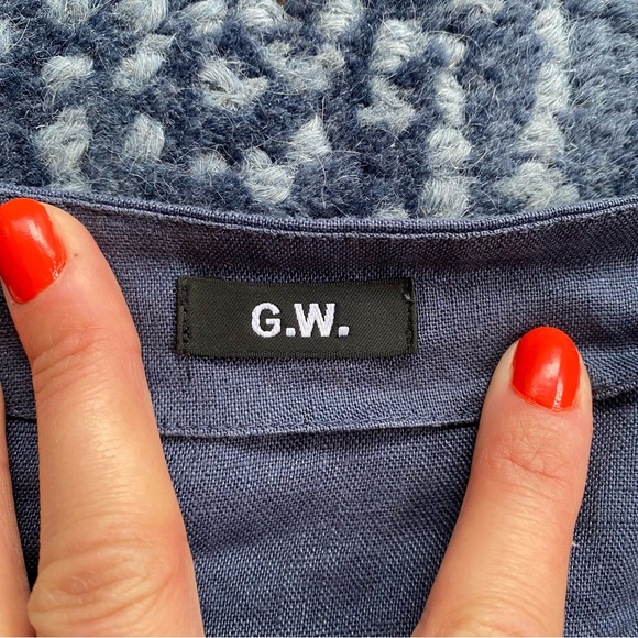 💙 GERRY WEBER NAVY EMBROIDERED LINEN BEACH COVERUP! - Picture 12 of 14